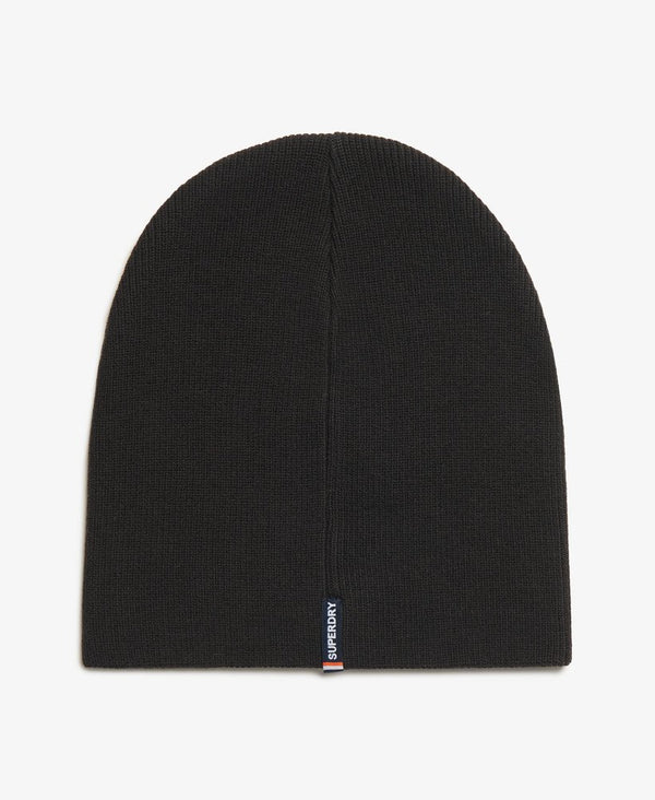 Superdry Essential Logo Knitted Beanie Hat - Black