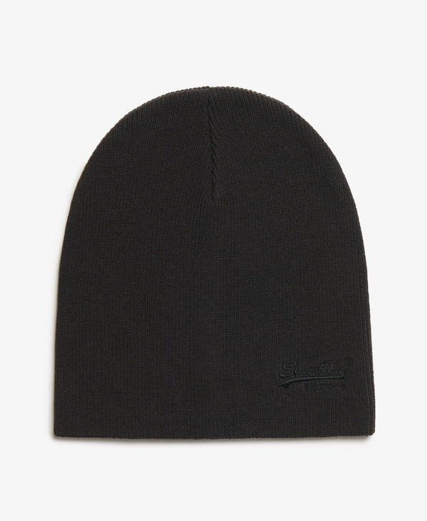 Superdry Essential Logo Knitted Beanie Hat - Black