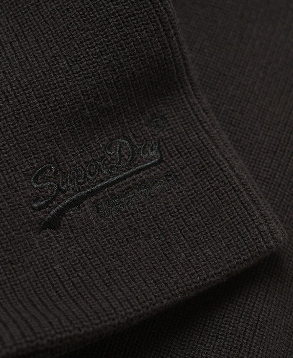 Superdry Essential Logo Knitted Beanie Hat - Black