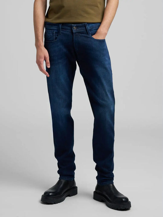 Replay Anbass Slim-Fit Jeans - Dark Blue M914.000.41A.C38.007