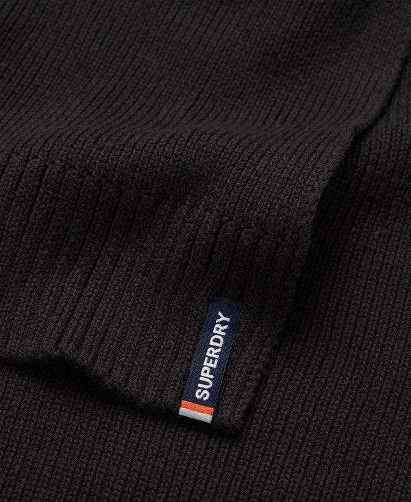 Superdry Essential Logo Knitted Scarf - Black