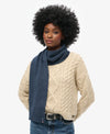 Superdry Essential Logo Knitted Scarf - Richest Navy Marl
