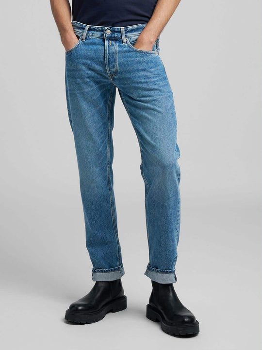 Replay Grover Straight-Fit Jeans - Medium Blue MA972.000.8860C2.009