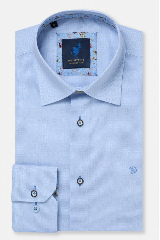 Benetti Arlo Long Sleeve Shirt - Sky