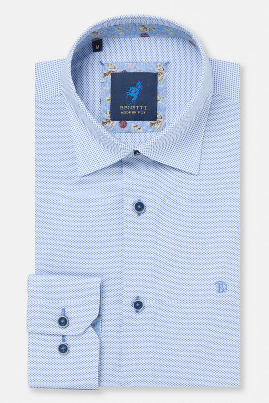 Benetti Beckham Long Sleeve Shirt - Sky