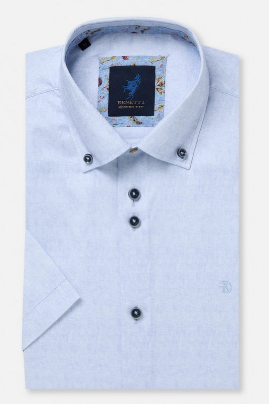 Benetti Brax Short Sleeve Shirt - Sky