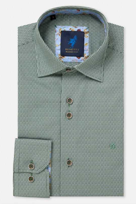 Benetti Rega Long Sleeve Shirt - Forest