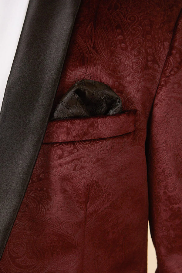 Marc Darcy Simon Velvet Blazer - Wine