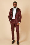 Marc Darcy Simon Velvet Blazer - Wine