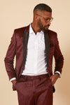 Marc Darcy Simon Velvet Blazer - Wine