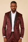 Marc Darcy Simon Velvet Blazer - Wine