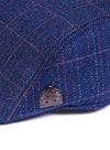 Marc Darcy Harry Tweed Check Flat Cap - Indigo