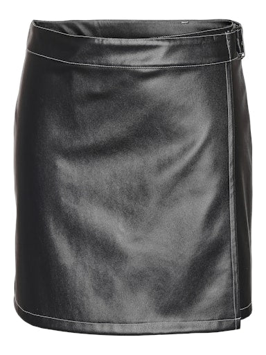 Noisy May Andy High Waist Contrast Skirt - Black