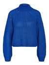 Noisy May Tessa Long Sleeve High Neck Knit - Lapis Blue