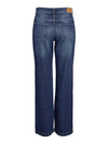 Noisy May Nila Wide Leg Jeans - Dark Blue Denim