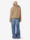 Noisy May Nati Crop Teddy Jacket - Birch