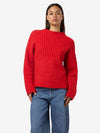 Noisy May Nyla Long Sleeve Loose High Neck - Racing Red