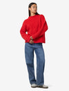 Noisy May Nyla Long Sleeve Loose High Neck - Racing Red