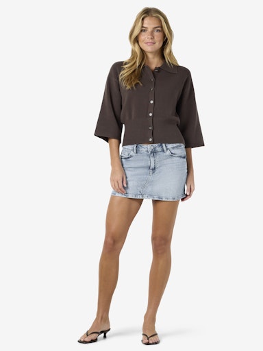 Noisy May Nila Low Waist Mini Skirt - Light Blue