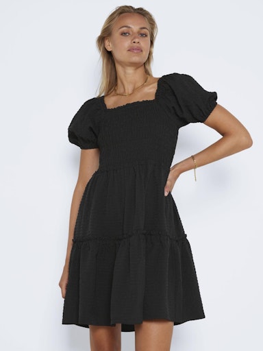 Noisy May Stacey 2/4 Square Neck Dress - Black
