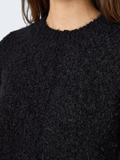 Noisy May Sassy Long Sleeve O Neck Knit - Black