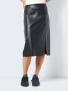 Noisy May Clara High Waist Slit Midi Length Skirt - Black