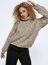 Noisy May Marney Long Sleeve High Neck Knit - Eggnog