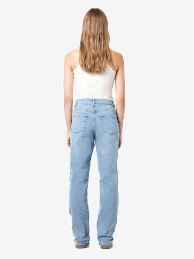 Noisy May Guthie High Waist Straight Jean - Light Blue Denim