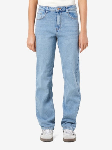 Noisy May Guthie High Waist Straight Jean - Light Blue Denim [Size 26/32]