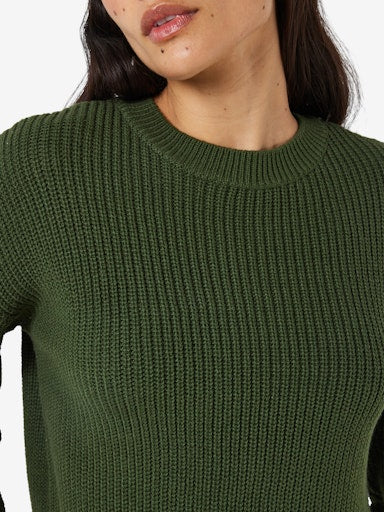 Noisy May Maysa Long Sleeve O Neck Knit - Kombu Green