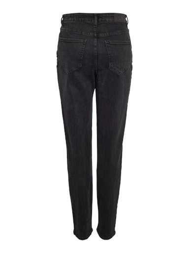 Noisy May Daisy High Waist Mom Fit Jean - Black