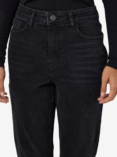 Noisy May Daisy High Waist Mom Fit Jean - Black
