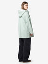 Noisy May Sky Long Sleeve A Line Raincoat - Aqua Grey