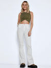 Noisy May Sallie High Waist Flare Jeans - Bright White