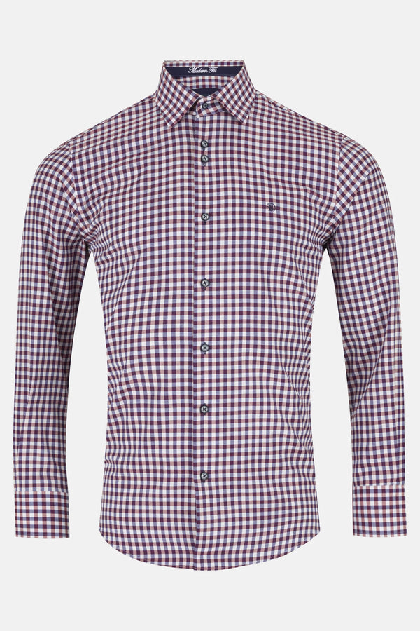 Benetti Nick Modern Fit Shirt  - Wine