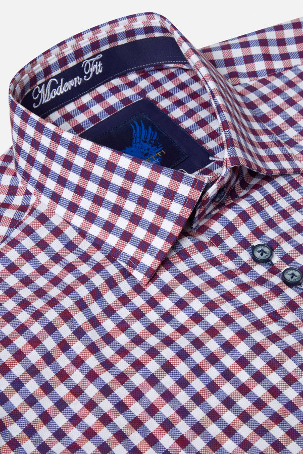 Benetti Nick Modern Fit Shirt  - Wine