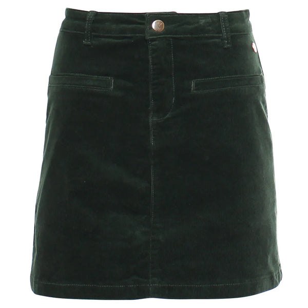 Rant & Rave Ora Cord Skirt - Forest Green