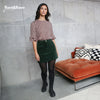 Rant & Rave Ora Cord Skirt - Forest Green