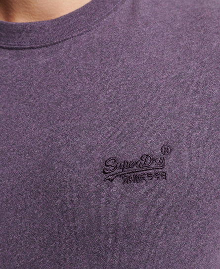 Superdry Vintage Logo Emb Tee - Deep Purple Marl