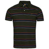 Superdry Vintage Jersey Stripe s/s Polo - Olive Stripe