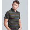 Superdry Vintage Jersey Stripe s/s Polo - Olive Stripe