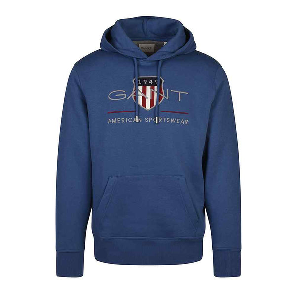 Gant Regular Archive Shield Hoodie - Vintage Blue