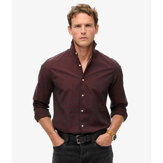 Superdry Casual LS Shirt - Red/Green Check [Size XXL]