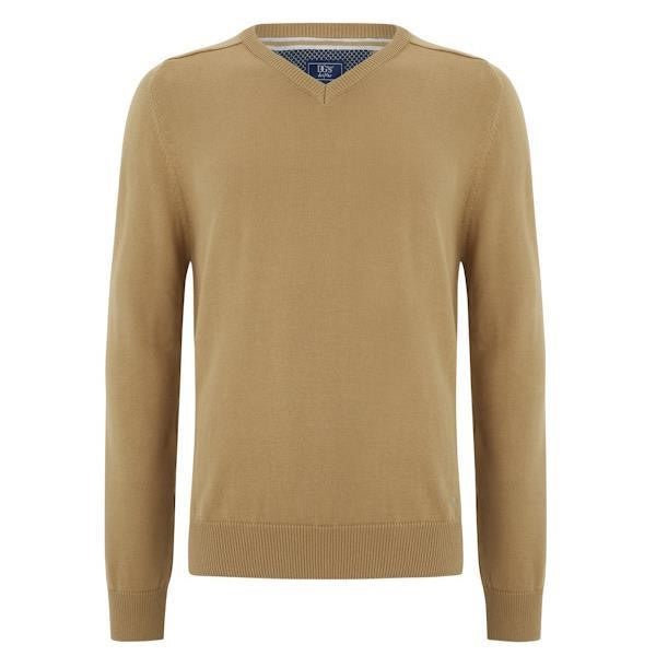 Daniel Grahame Drifter V-Neck Sweater - Biscotti