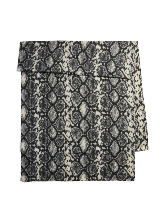 Pieces Norna Long Scarf - White Pepper/Snake