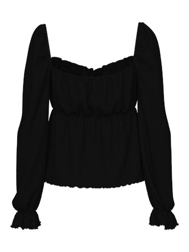 Piece Fay Long Sleeve Top - Black