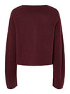 Pieces Marcello Long Sleeve Knit Cardigan - Tawny Port