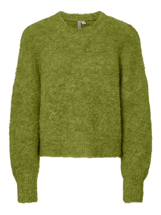 Pieces Catherine Long Sleeve ONeck Knit - Woodbine