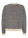 Pieces Jada Long Sleeve O Neck Knit - Birch Stripes