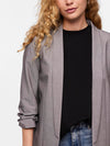 Pieces Bosella 3/4 Blazer - Light Grey Melange